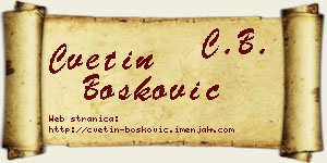 Cvetin Bošković vizit kartica